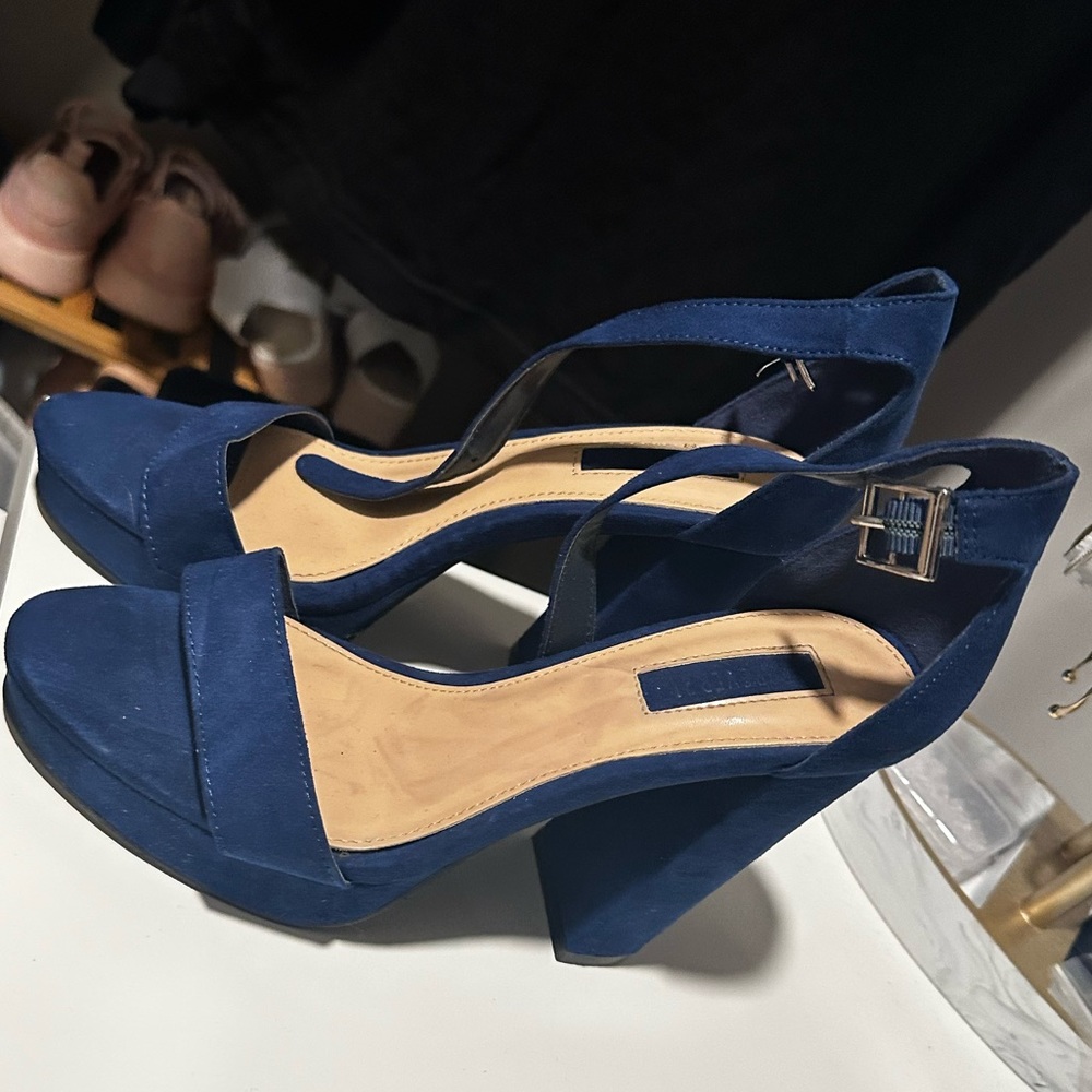 Blue Suede Heels
